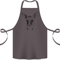Baby Kangaroo Sketch Ecology Environment Cotton Apron 100% Organic Dark Grey