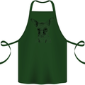 Baby Kangaroo Sketch Ecology Environment Cotton Apron 100% Organic Forest Green