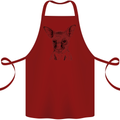Baby Kangaroo Sketch Ecology Environment Cotton Apron 100% Organic Maroon