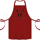 Baby Kangaroo Sketch Ecology Environment Cotton Apron 100% Organic Maroon