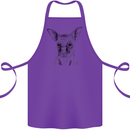 Baby Kangaroo Sketch Ecology Environment Cotton Apron 100% Organic Purple