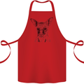 Baby Kangaroo Sketch Ecology Environment Cotton Apron 100% Organic Red