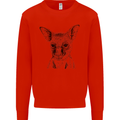 Baby Kangaroo Sketch Ecology Environment Kids Sweatshirt Jumper Bright Red