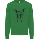 Baby Kangaroo Sketch Ecology Environment Kids Sweatshirt Jumper Irish Green