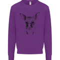 Baby Kangaroo Sketch Ecology Environment Kids Sweatshirt Jumper Purple