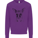 Baby Kangaroo Sketch Ecology Environment Kids Sweatshirt Jumper Purple