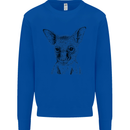 Baby Kangaroo Sketch Ecology Environment Kids Sweatshirt Jumper Royal Blue