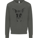 Baby Kangaroo Sketch Ecology Environment Kids Sweatshirt Jumper Storm Grey