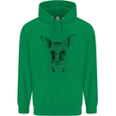 Baby Kangaroo Sketch Ecology Environment Mens 80% Cotton Hoodie Irish Green