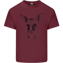 Baby Kangaroo Sketch Ecology Environment Mens Cotton T-Shirt Tee Top Maroon