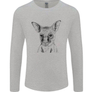 Baby Kangaroo Sketch Ecology Environment Mens Long Sleeve T-Shirt Sports Grey