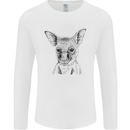 Baby Kangaroo Sketch Ecology Environment Mens Long Sleeve T-Shirt White