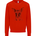 Baby Kangaroo Sketch Ecology Environment Mens Sweatshirt Jumper Bright Red