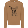 Baby Kangaroo Sketch Ecology Environment Mens Sweatshirt Jumper Caramel Latte
