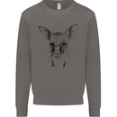 Baby Kangaroo Sketch Ecology Environment Mens Sweatshirt Jumper Charcoal