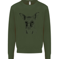 Baby Kangaroo Sketch Ecology Environment Mens Sweatshirt Jumper Forest Green