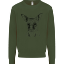 Baby Kangaroo Sketch Ecology Environment Mens Sweatshirt Jumper Forest Green