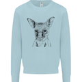 Baby Kangaroo Sketch Ecology Environment Mens Sweatshirt Jumper Light Blue