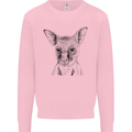 Baby Kangaroo Sketch Ecology Environment Mens Sweatshirt Jumper Light Pink