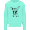 Baby Kangaroo Sketch Ecology Environment Mens Sweatshirt Jumper Peppermint