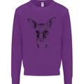 Baby Kangaroo Sketch Ecology Environment Mens Sweatshirt Jumper Purple