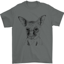 Baby Kangaroo Sketch Ecology Environment Mens T-Shirt Cotton Gildan Charcoal