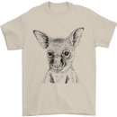 Baby Kangaroo Sketch Ecology Environment Mens T-Shirt Cotton Gildan Sand