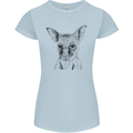 Baby Kangaroo Sketch Ecology Environment Womens Petite Cut T-Shirt Light Blue