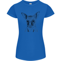 Baby Kangaroo Sketch Ecology Environment Womens Petite Cut T-Shirt Royal Blue