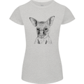 Baby Kangaroo Sketch Ecology Environment Womens Petite Cut T-Shirt Sports Grey