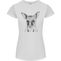 Baby Kangaroo Sketch Ecology Environment Womens Petite Cut T-Shirt White