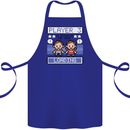 Baby Pregnancy Expecting Dad Mum to Be Cotton Apron 100% Organic Royal Blue