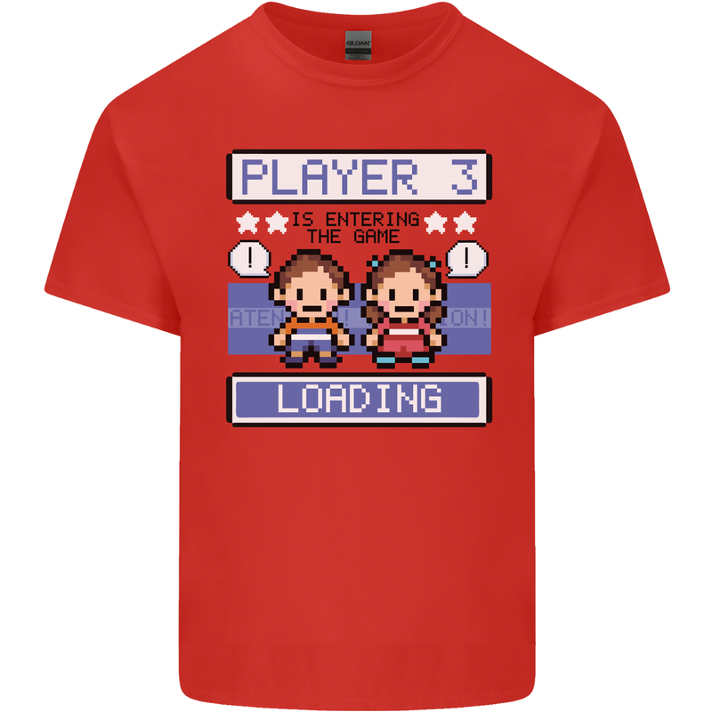 Baby Pregnancy Expecting Dad Mum to Be Kids T-Shirt Childrens Red