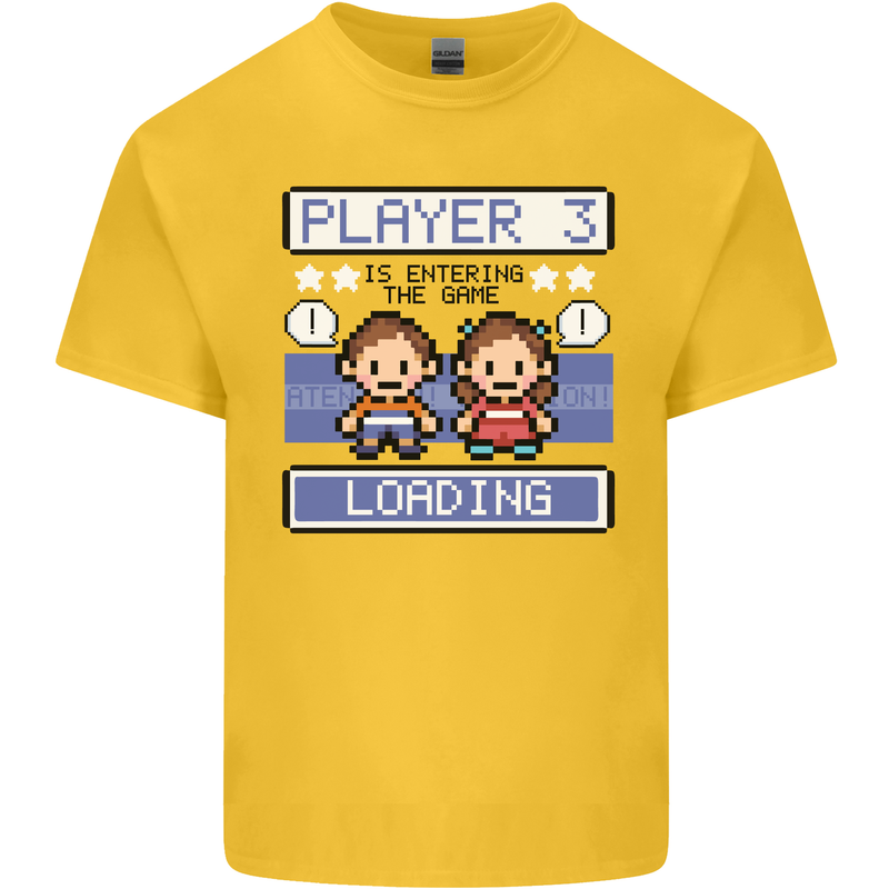 Baby Pregnancy Expecting Dad Mum to Be Kids T-Shirt Childrens Yellow