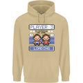 Baby Pregnancy Expecting Dad Mum to Be Mens 80% Cotton Hoodie Sand