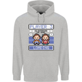 Baby Pregnancy Expecting Dad Mum to Be Mens 80% Cotton Hoodie Sports Grey