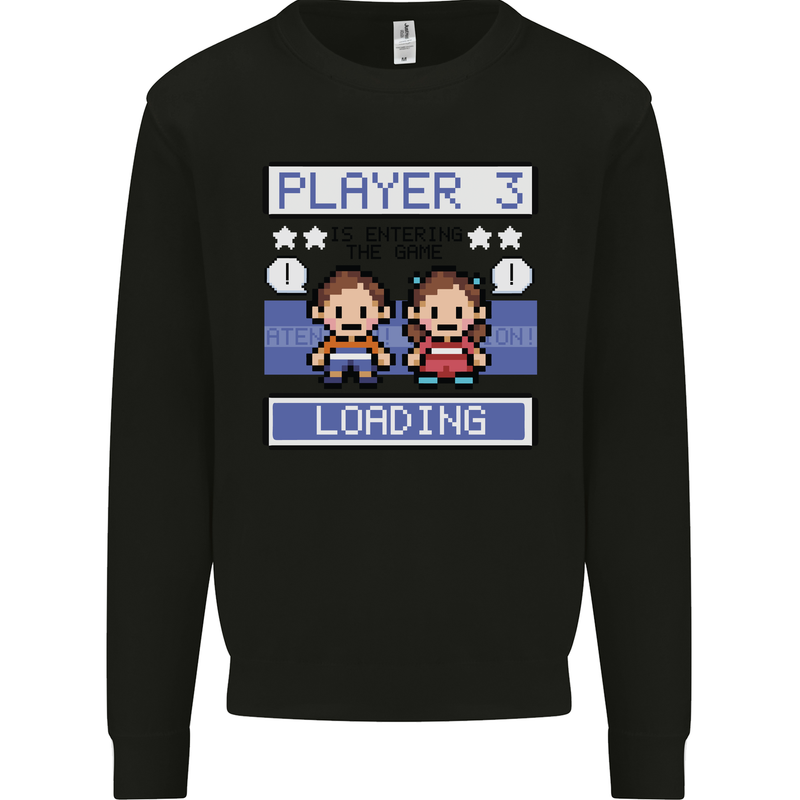 Baby Pregnancy Expecting Dad Mum to Be Mens Sweatshirt Jumper Black