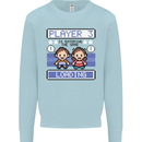 Baby Pregnancy Expecting Dad Mum to Be Mens Sweatshirt Jumper Light Blue