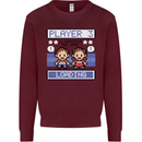 Baby Pregnancy Expecting Dad Mum to Be Mens Sweatshirt Jumper Maroon