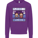 Baby Pregnancy Expecting Dad Mum to Be Mens Sweatshirt Jumper Purple