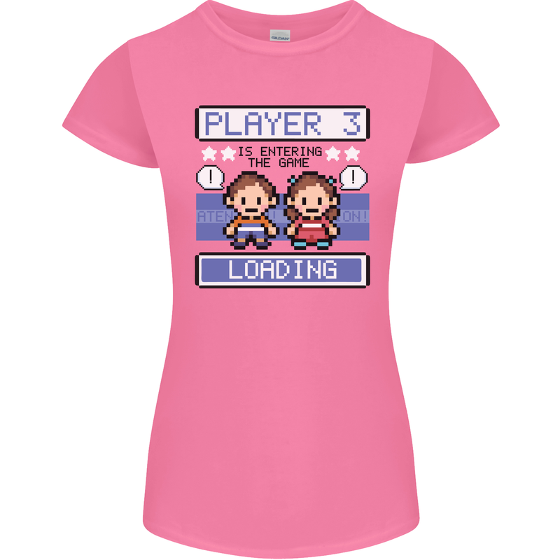 Baby Pregnancy Expecting Dad Mum to Be Womens Petite Cut T-Shirt Azalea