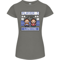 Baby Pregnancy Expecting Dad Mum to Be Womens Petite Cut T-Shirt Charcoal