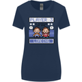 Baby Pregnancy Expecting Dad Mum to Be Womens Wider Cut T-Shirt Navy Blue