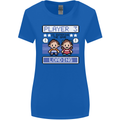 Baby Pregnancy Expecting Dad Mum to Be Womens Wider Cut T-Shirt Royal Blue