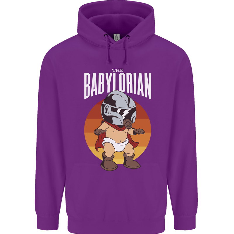 Babylorian Funny Baby Infant Toddler Parody Childrens Kids Hoodie Purple