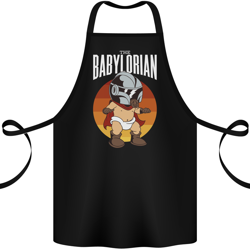 Babylorian Funny Baby Infant Toddler Parody Cotton Apron 100% Organic Black