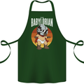 Babylorian Funny Baby Infant Toddler Parody Cotton Apron 100% Organic Forest Green