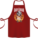 Babylorian Funny Baby Infant Toddler Parody Cotton Apron 100% Organic Maroon
