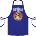 Babylorian Funny Baby Infant Toddler Parody Cotton Apron 100% Organic Royal Blue