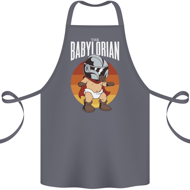 Babylorian Funny Baby Infant Toddler Parody Cotton Apron 100% Organic Steel